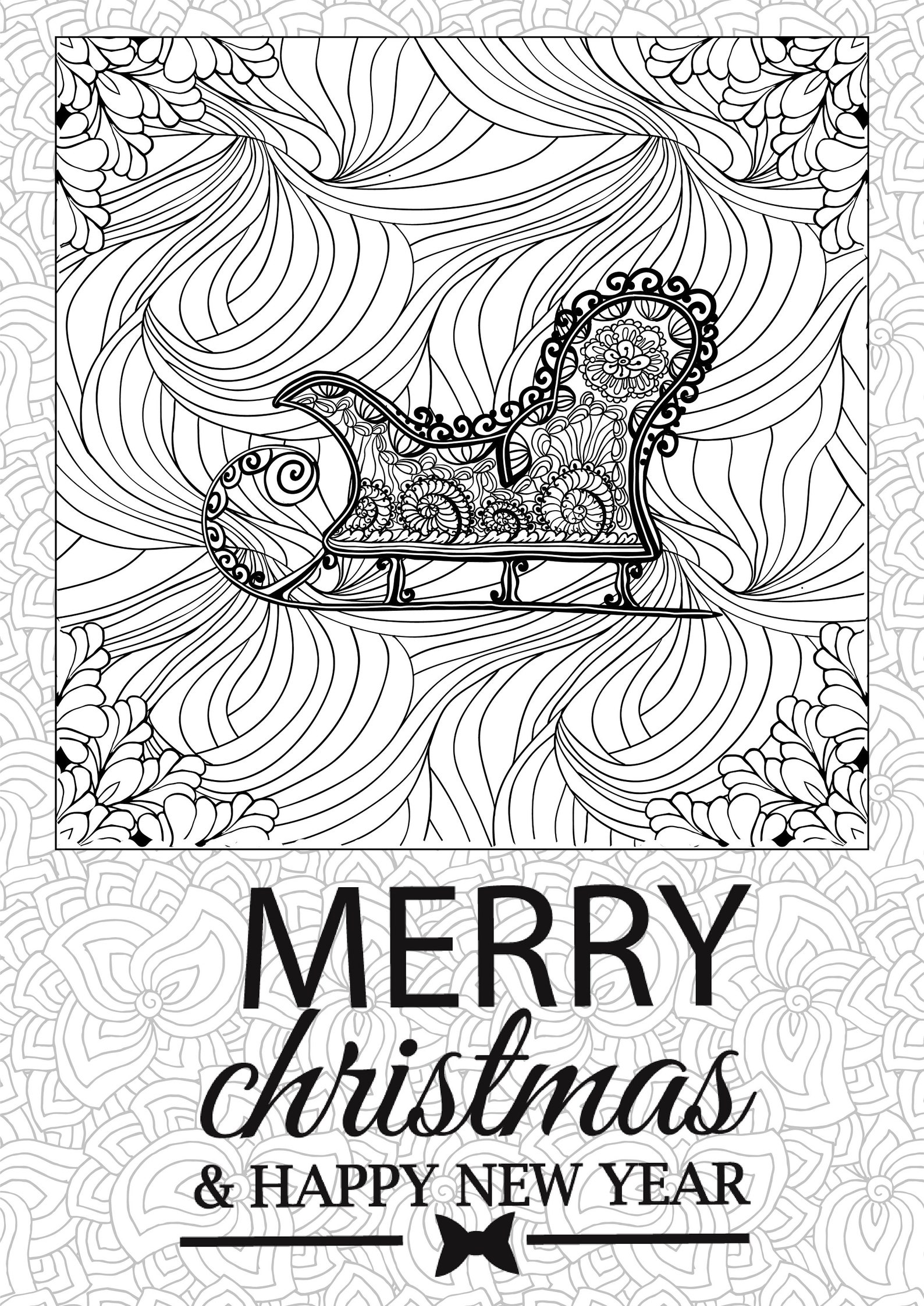 Merry Christmas Coloring Pages | Etsy