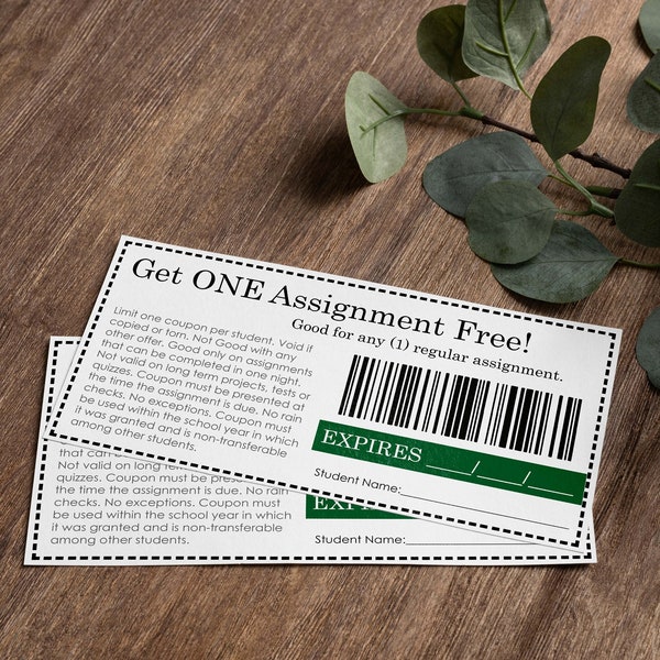 valentine no homework pass Homework Coupon