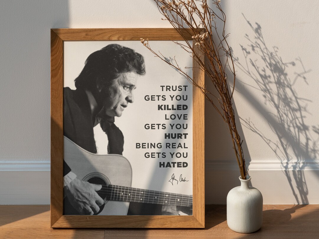 Johnny Cash Quote - Etsy UK