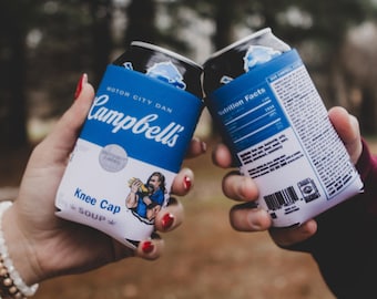 Dan Campbell&#39;s Knee Cap Soup Can Cooler - Detroit Lions - MCDC