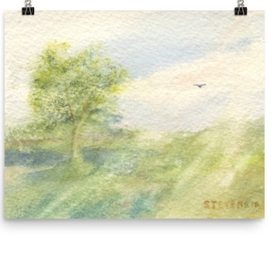 F05 &quot;Coming Home&quot; - a mama bird heads for her nest in the morning light... sunshine, sunrise ... rays of radiance brighten the world...