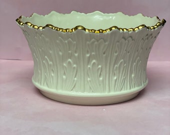 Vintage Lenox Ivory Small Bowl Cottage Leaf Design