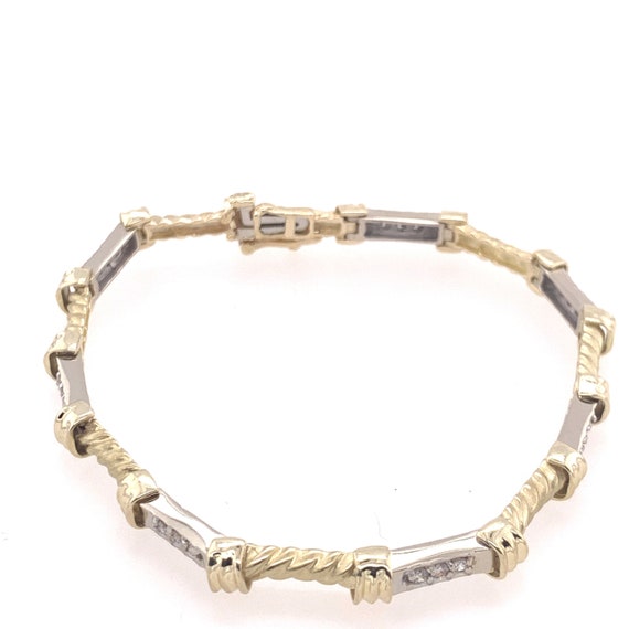 Two Tone Diamond Bracelet