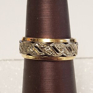 Vintage Diamond Two Tone Band image 2