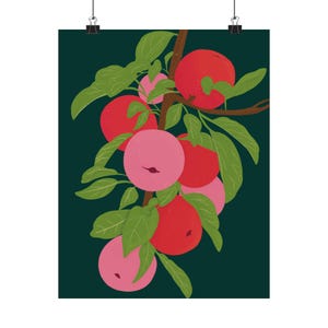 Apple Harvest Art Print, Farmhouse Fall Wall Decor, Rustic Kitchen Decor, Cozy Farmhouse Style Cozy Kitchen Apple Harvest Art