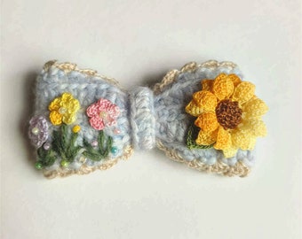 Customizable Hand Embroidered Hair Clips Hand Embroidery Embroidered Clip Embroidered Hairclip