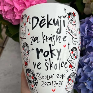 Vaso di fiori dipinto a mano, regalo per insegnanti, vaso personalizzato per ringraziare gli insegnanti, regalo di ringraziamento per insegnanti di asilo nido, regalo per insegnanti di scuola materna
