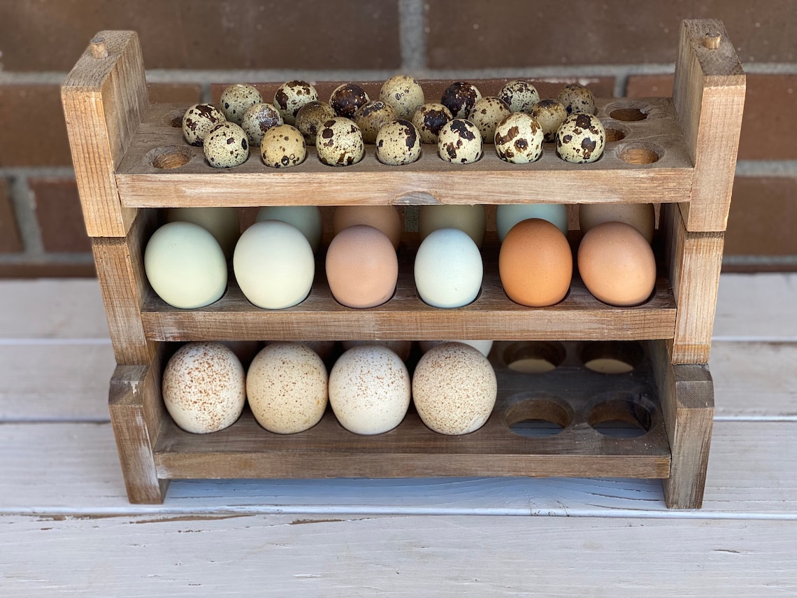Stackable Wooden Egg Holder Egg Storage Quail Egg Holder Etsy