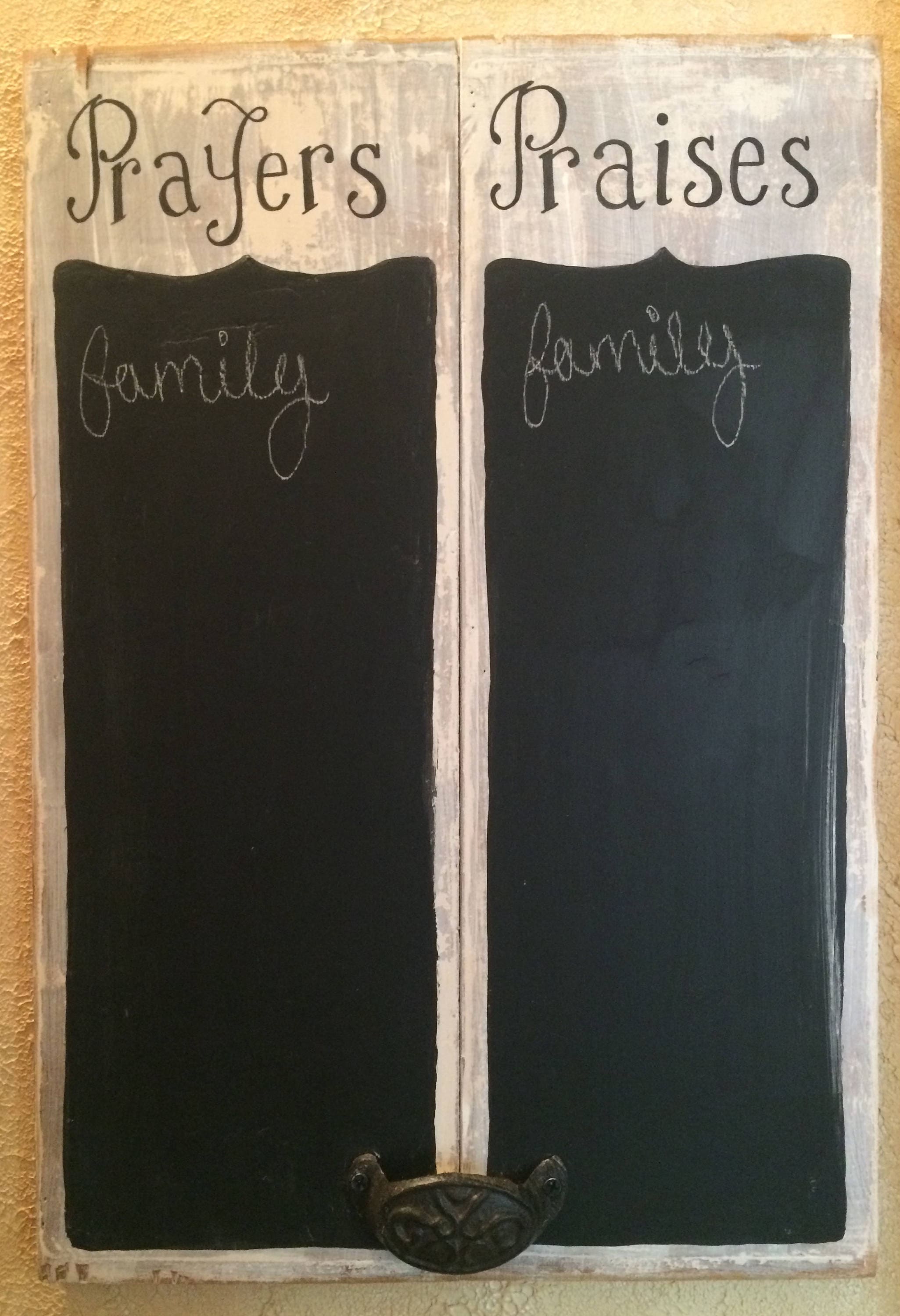 Rustic Chalkboard Prayer and Praises Sign l Farmhouse Etsy