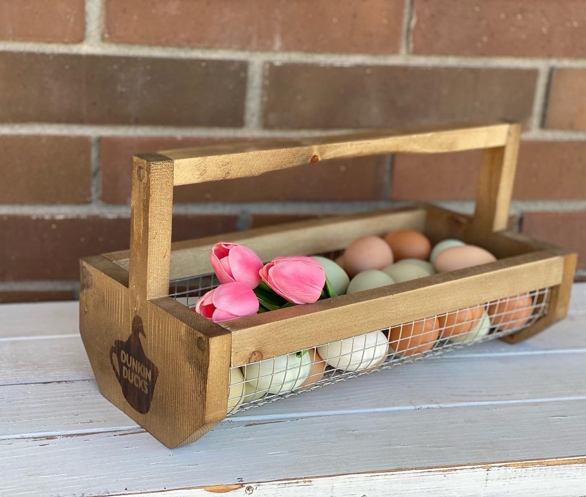 Egg Collection Basket Fresh Egg Basket Egg Collecting Etsy
