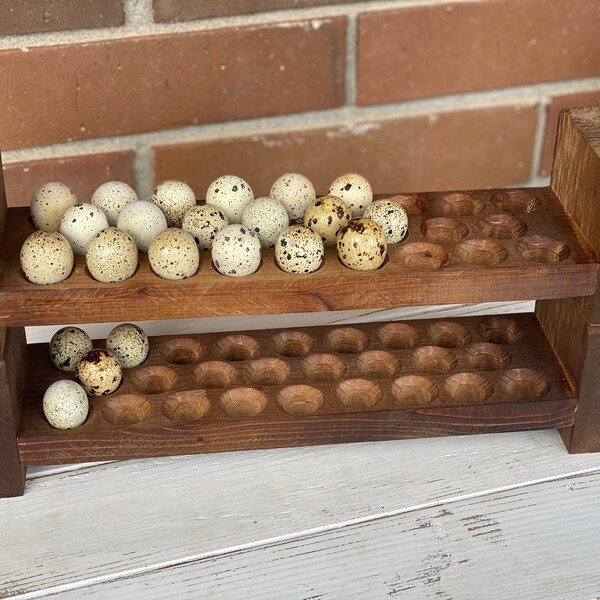 Quail Egg Holder | Wood Quail Egg Holder | Wooden Egg Holder | Egg Counter Storage | Egg Rack | Quail Egg | Fresh Egg Holder