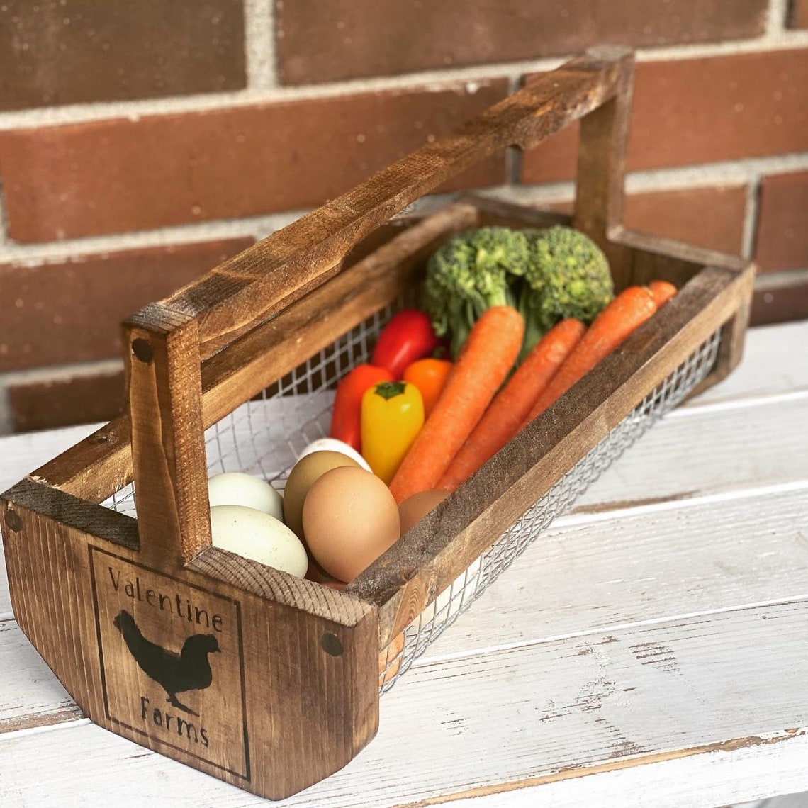 Egg Collection Basket Fresh Egg Basket Egg Collecting Etsy