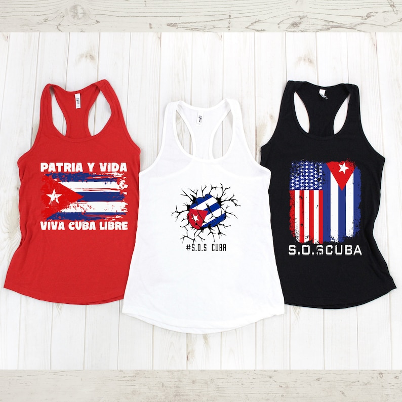 Camiseta Sin Mangas Con Bandera De Cuba - Diseño Vintage Para Mujer, Orgullo Cubano