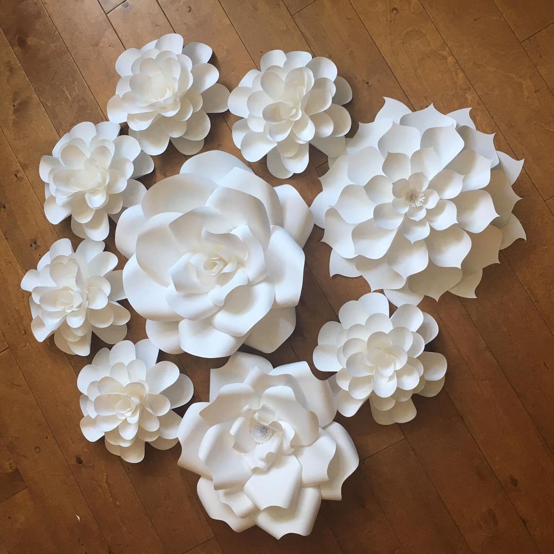 DIY Kit of large Paper Flower PreCut Craft kit for adults Etsy