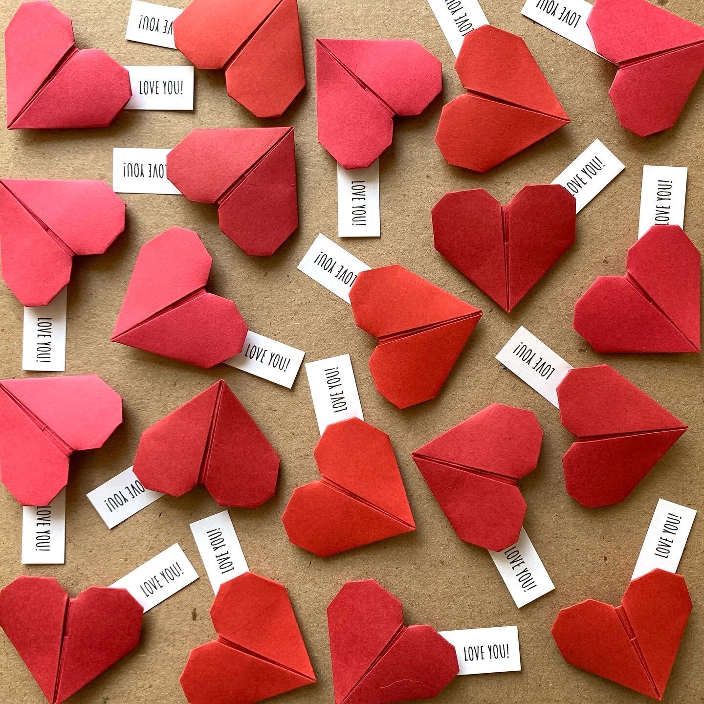 Origami Message Pattern Origami Hearts With Custom Messages - Set of 16: Wedding Favors ...