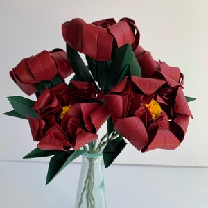 Paper Peonies & Daisies Origami Bouquet Paper Flower - Etsy