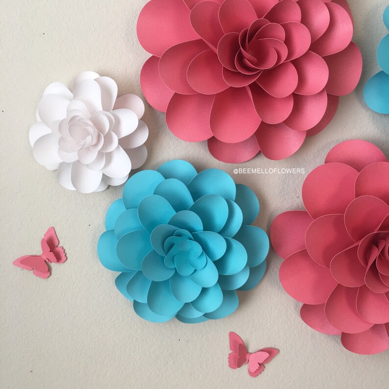 DIY Kit of large Paper Flower PreCut Craft kit for adults Etsy