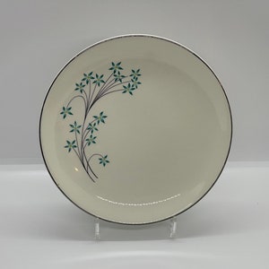 Mid Century - Royal China Platinum Sorrento Dessert Plates / Bread Butter Plate (Set of 6)