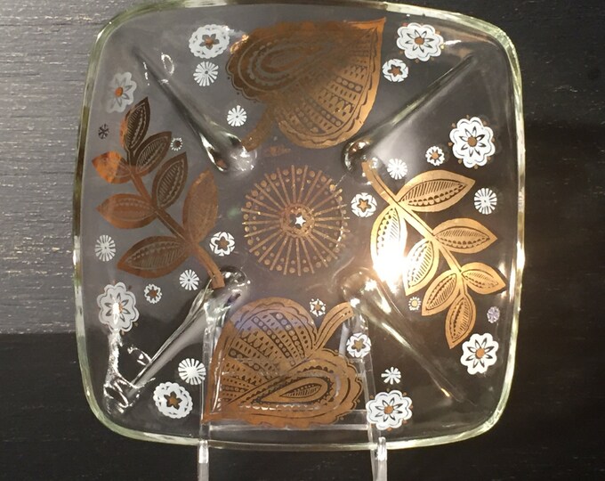 Vintage Mid Century Cera Glass Candy Dish Etsy