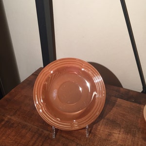 Vintage 1950s Fire King 3 ring Peach Luster Saucers - Replacement Saucers