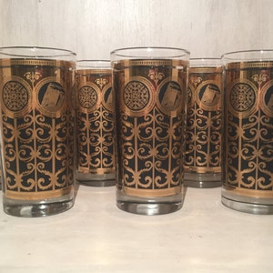 Vintage Libbey Mid Century Prudential Rock of Gibraltar (Set of 6)