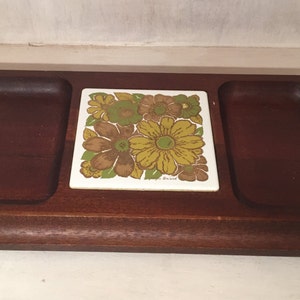 Vintage Georges Briard Cheese Board with Floral Design