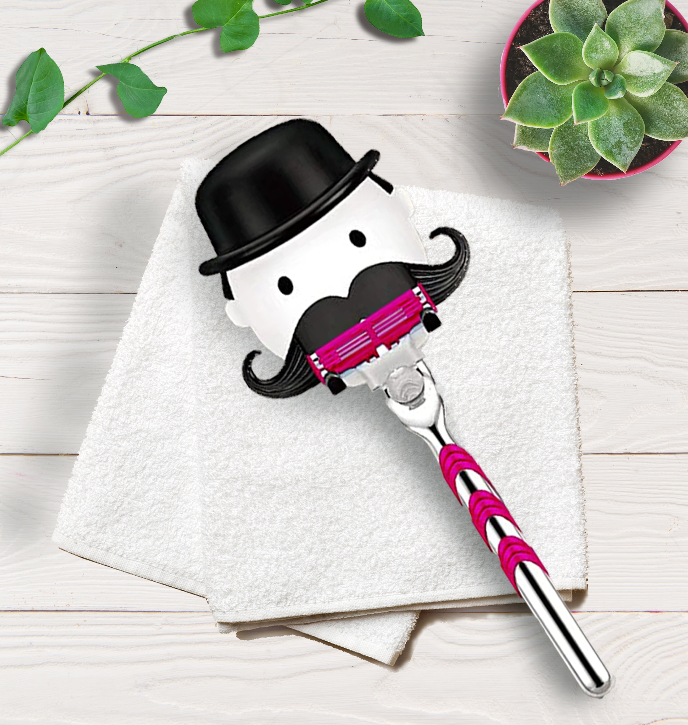 Suction Razor Holder for Shower or Bathroom Shaving Razor Hook Fun