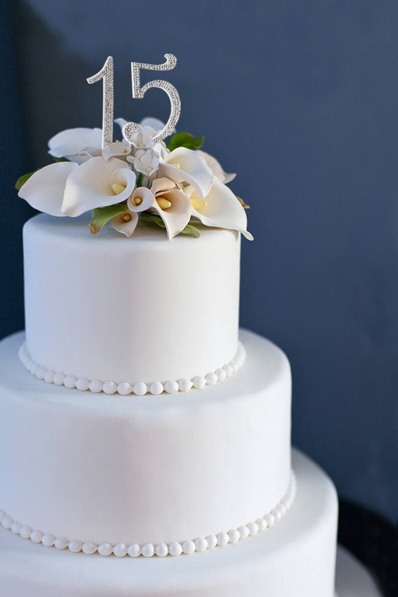 15 Cake Topper 15th Happy Birthday Anniversary Vow Renewal 