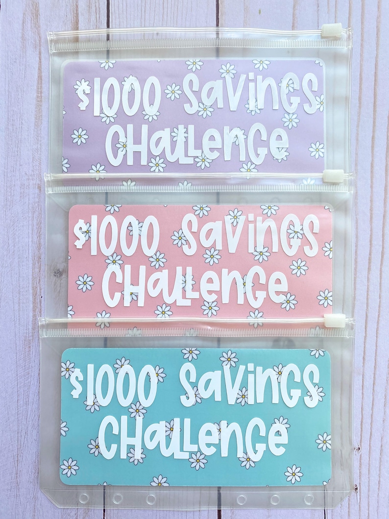 1k Savings Challenge Laminated Saving Challenge Card and - Etsy