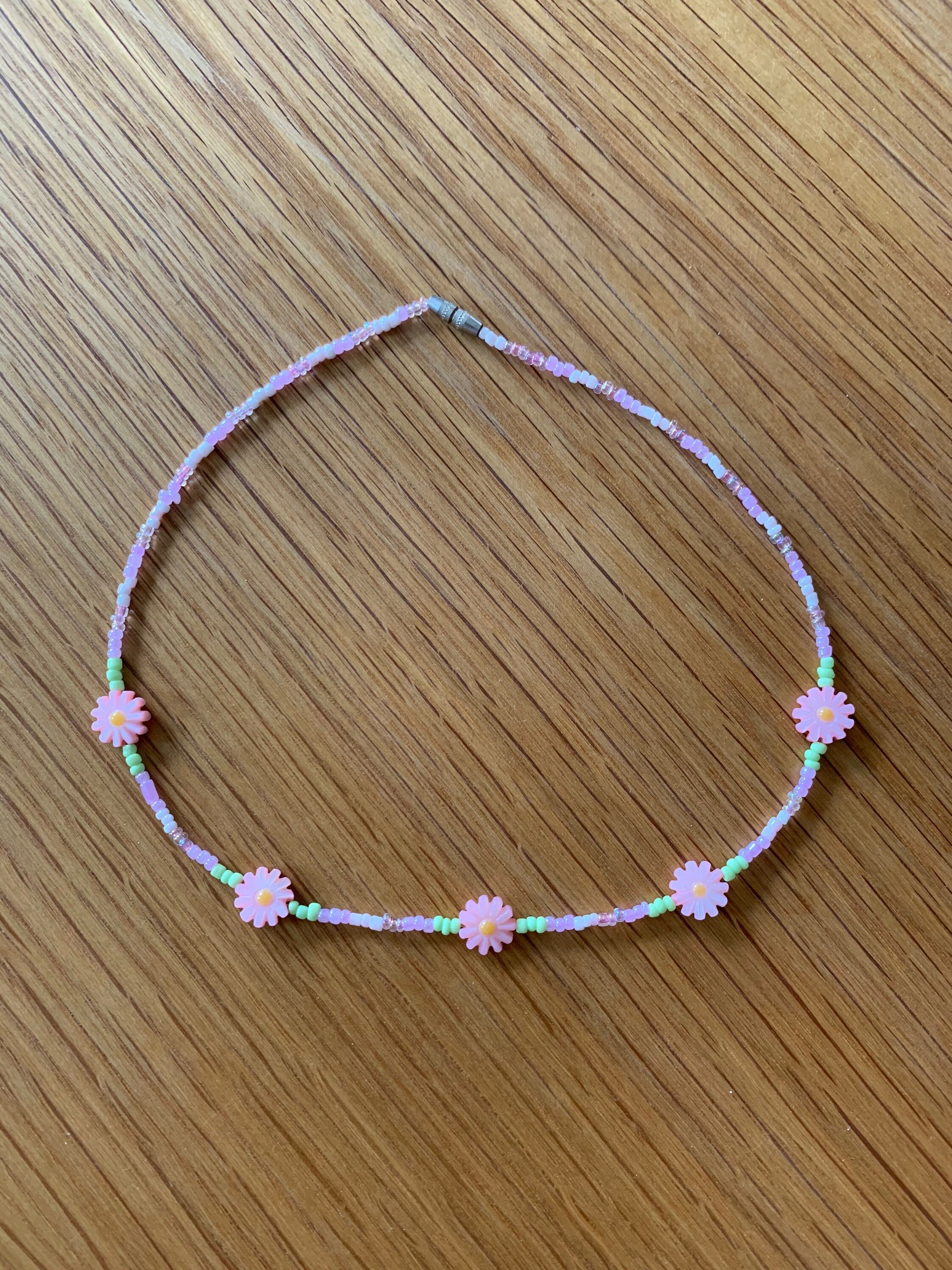 Flower beaded choker necklace | Etsy