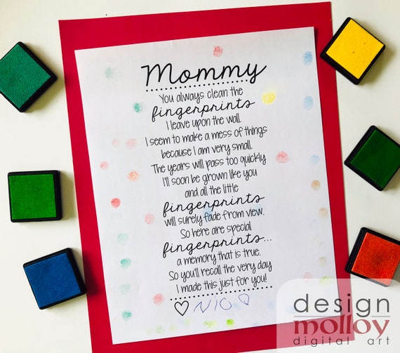 Fingerprint Art Wall Art for Mom Mother's Day Gift Gift