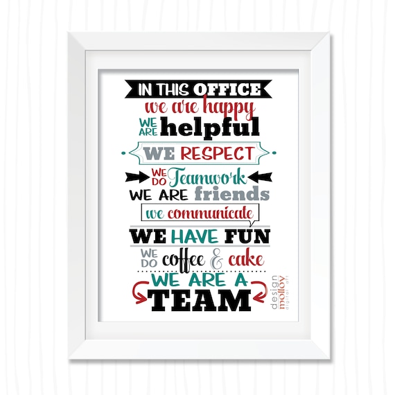 Printable for Cubicle - Gift for Manager, Cubicle Decor, Office Decor Ideas, Gift for Manager, Teamwork Quote, Instant Office Art, Teamwork