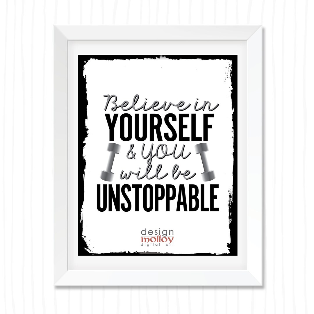 Printable Gym Art Wall Decor for Gym Health Printable Fitness Printable