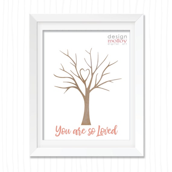 Empreinte Numerique Arbre Bebe Douche Cadeau Vous Etes Etsy