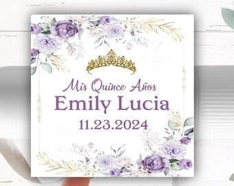 Quinceañera Labels, Sweet 16 Labels, Sweet 16 Favors Labels, Quinceañera Lip balm Labels, Sweet 16 Lip Balm Labels,