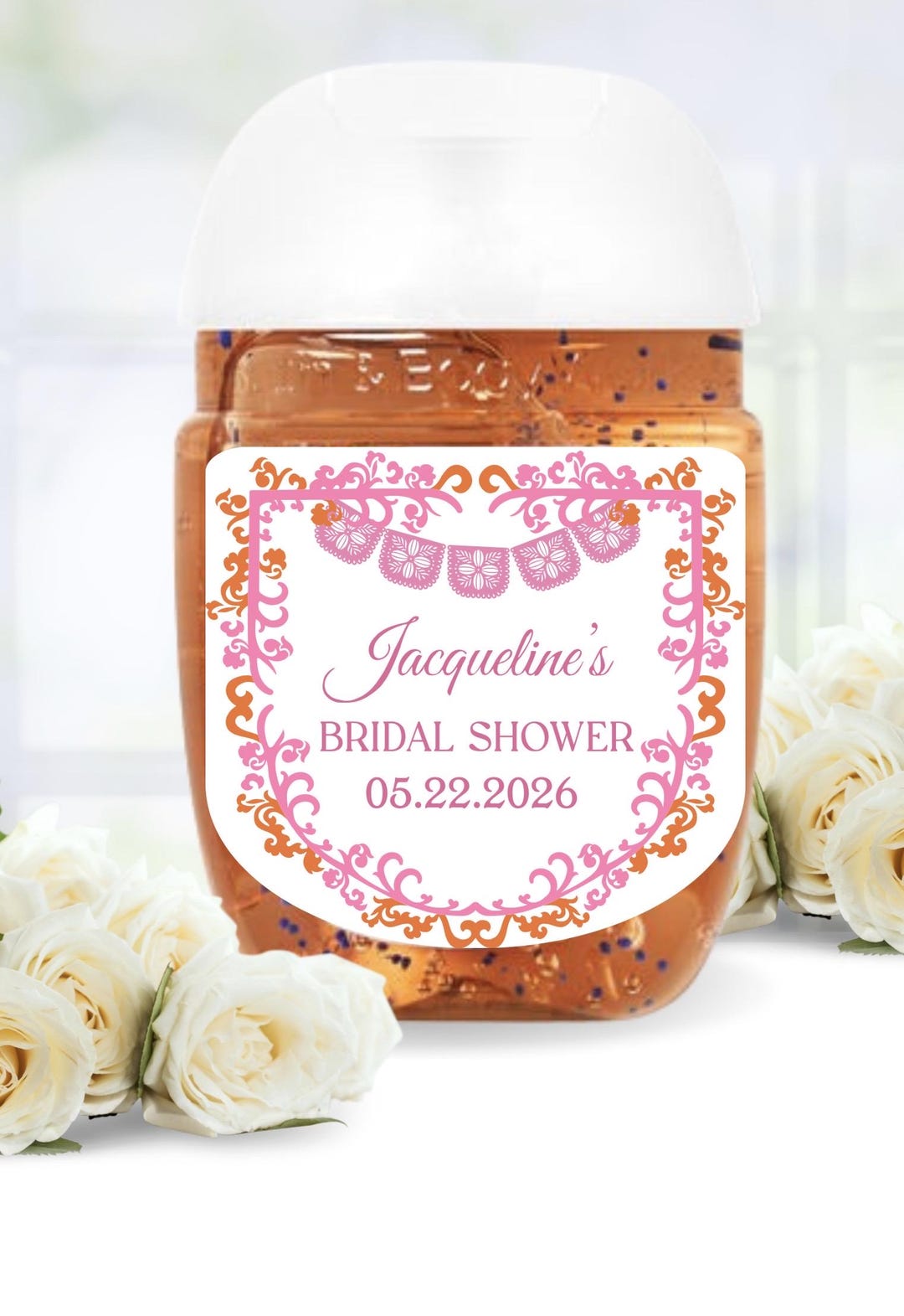 Shower Handle Labels Bridal Shower Hands Sanitizers Labels, Bridal Shower Labels, Fiesta ...