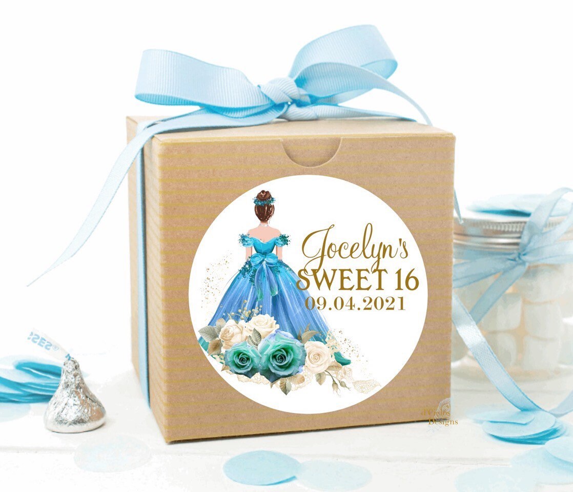Quinceañera Labels Quinceañera Sticker Sweet 16 Birthday Etsy
