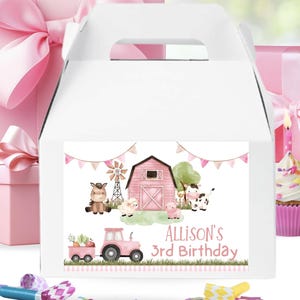 Farm Birthday Favors, Farm Birthday Boxes Labels, Farm Party Favors , Barnyard Party Boxes Labels, Farm Theme Goodie Boxes Labels