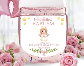 Baptism Favors Stickers, Christening Favors Labels, First Holy Communion Favors Stickers, Confirmation Favors Labels, Bautizo Calcomanía