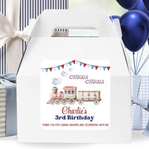 Choo Choo Train Party Favor Labels –  Train Party Favor Labels Custom Train Party Favor Stickers – Choo Choo Labels for Birthday Treat Bags,