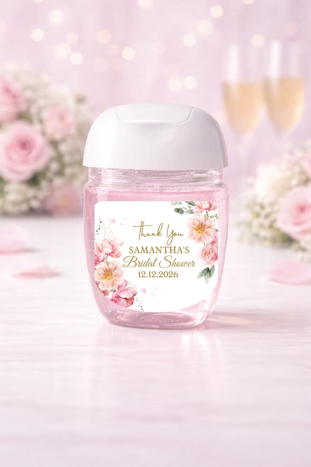 Shower Handle Labels Bridal Shower Hands Sanitizers Labels, Bridal Shower Labels ...