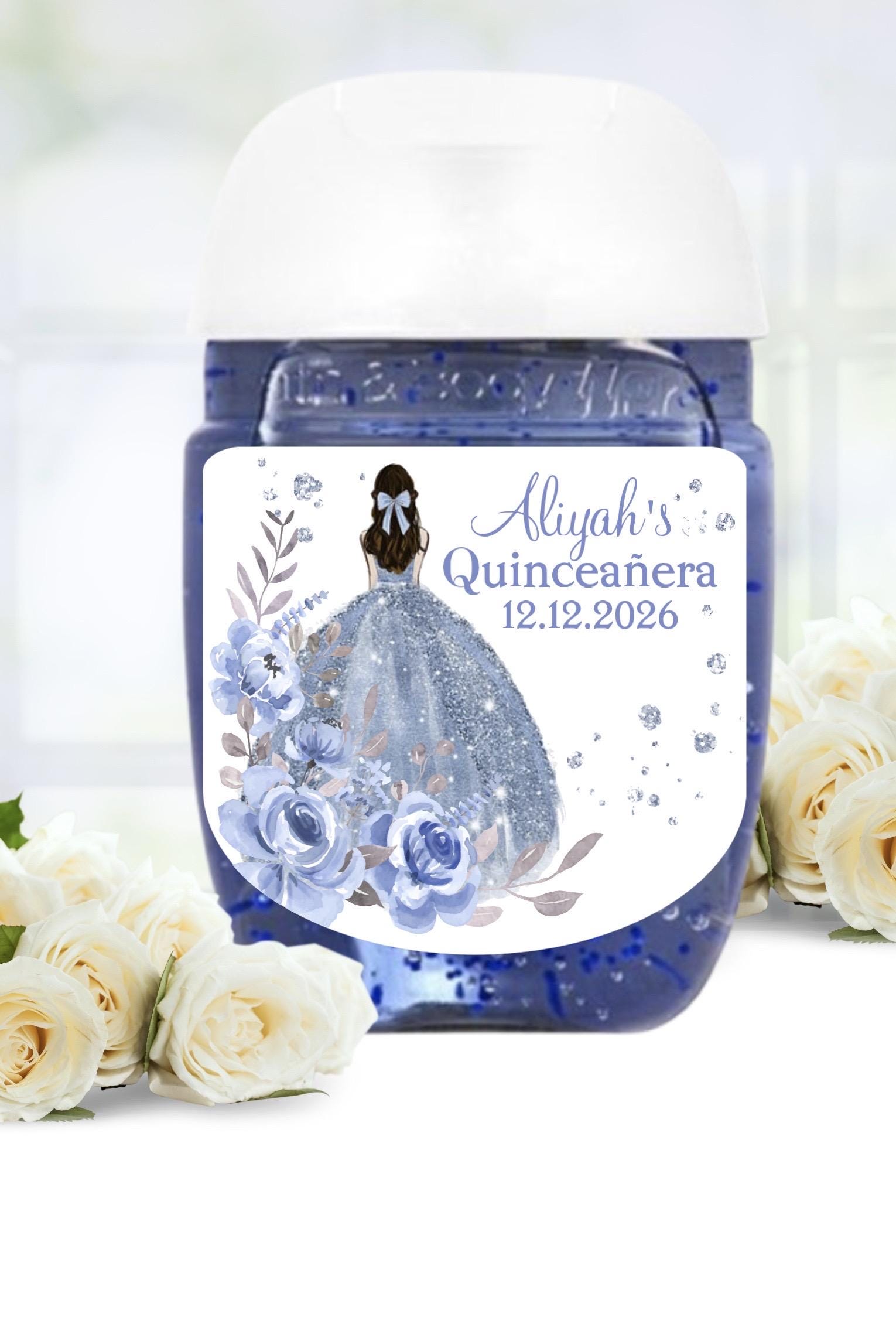 Sweet 16 Labels, Quinceañera Labels, Quinces Sanitizer Labels, Sweet 16