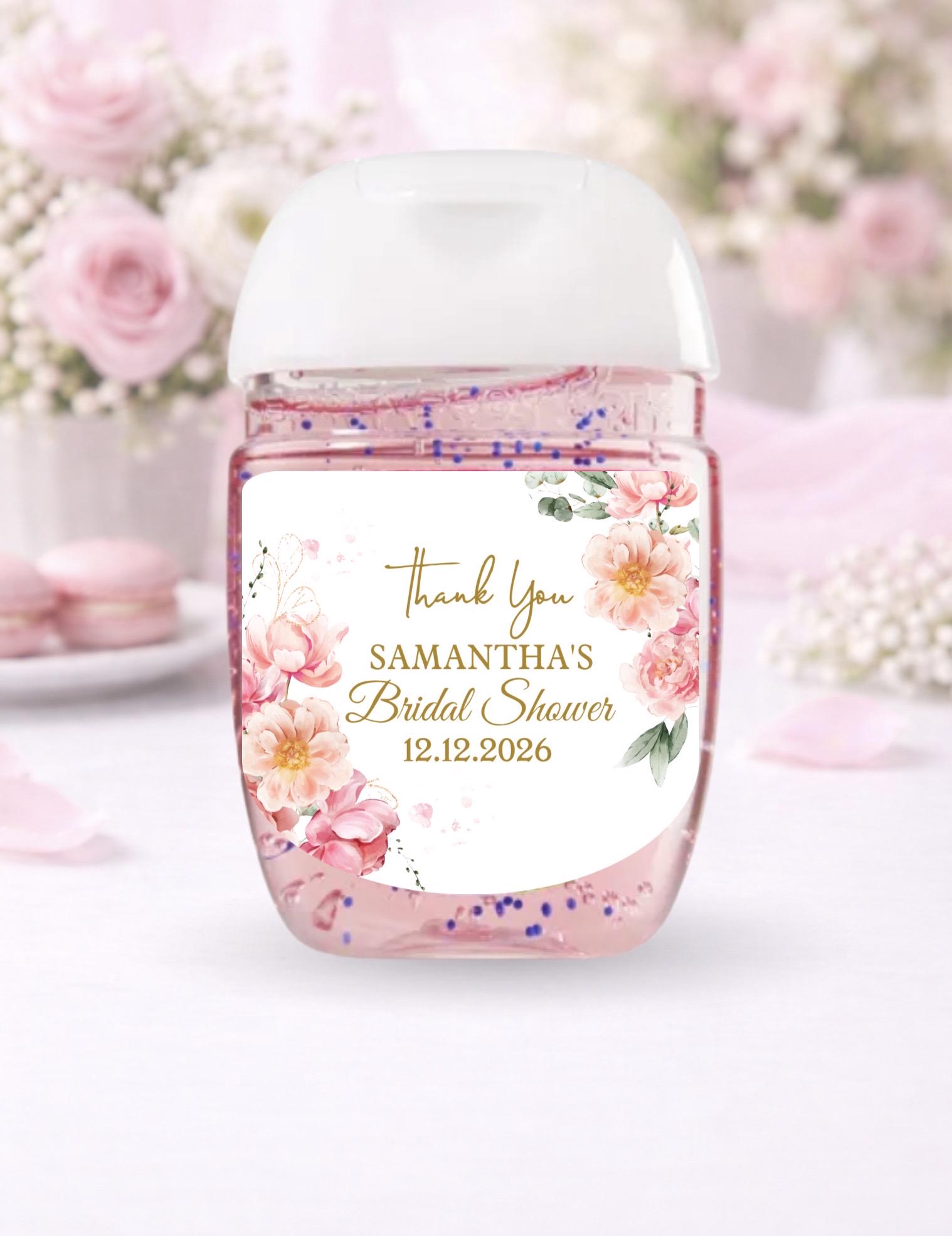 Shower Handle Labels Bridal Shower Hands Sanitizers Labels, Bridal Shower Labels ...