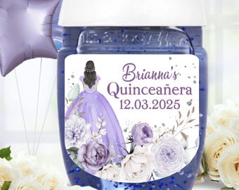 Quinceañera Labels, Quinceañera Sticker, Sweet 16 Birthday Labels, Sweet 16 Favors Labels, Quinceañera Favors Labels, Mis Quince Calcomanía