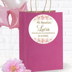 Baptism Labels, Christening Labels, First Holy Communion Labels, Mi Bautizo Calcomanía