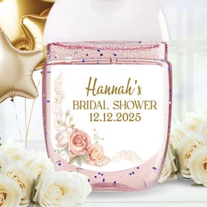 Bridal Shower Hands Sanitizers Labels,  Bridal Shower Labels, Bachelorette Shower Labels
