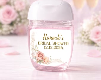 Bridal Shower Hands Sanitizers Labels,  Bridal Shower Labels, Bachelorette Shower Labels