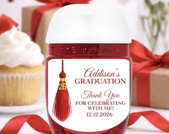 Graduation Favor Stickers, Printed Graduation Labels, Class of 2026 Graduation Party Favors, Senior  Graduation Stickers