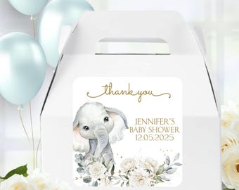 Baby Elephant Baby Shower Labels, Elephant Baby Shower Labels, Elephant Favors Tags, Baby Elephant Favors Labels, Elephant Party Labels