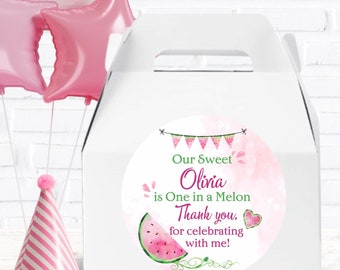 Watermelon Birthday Labels, Watermelon Baby Shower Labels, Watermelon Baby Shower, One in Melon Birthday Labels, Melon Birthday Labels,